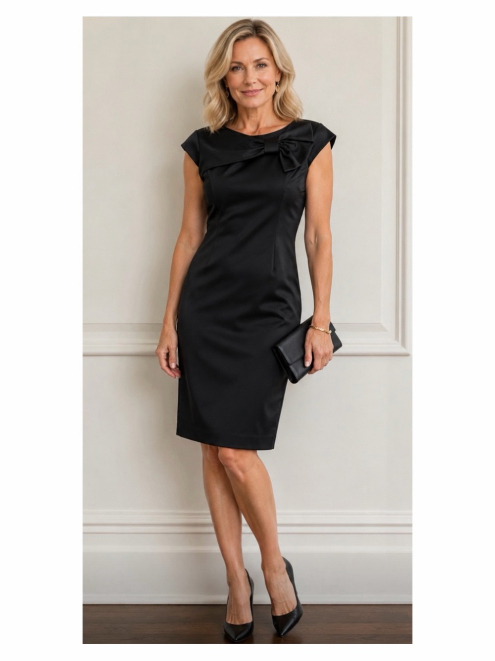 Sandra Darren Elegant Sheath Dress Size 10 Little Black Dress Cocktail Dress